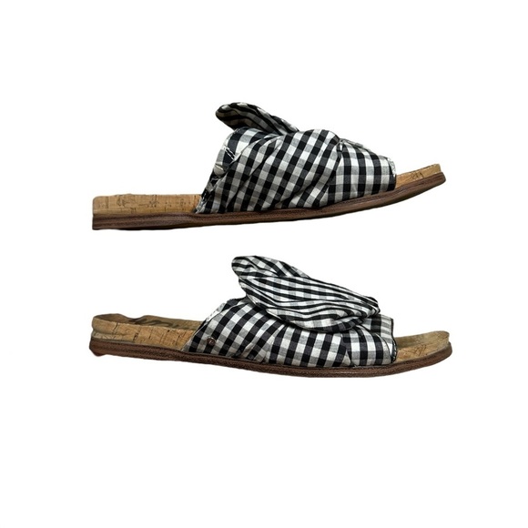 Sam Edelman Black & White Gingham Print Heidi Sandal US 8.5 - Picture 8 of 8